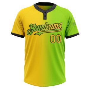 Neon Green Yellow Black Gradient Fashion Two Button Unisex Softball Jersey Custom Team Softball Jersey 2 dava5t.jpg