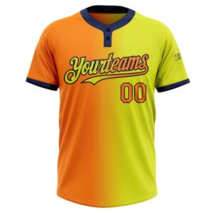 Neon Yellow Bay Orange Navy Gradient Fashion Two Button Unisex Softball Jersey Custom Team Softball Jersey 2 v1pjbr.jpg