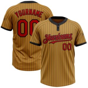 Old Gold Black Pinstripe Red Two Button&hellip;