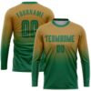 Old Gold Kelly Green Sublimation Soccer Uniform Jersey, Custom Team Soccer Jersey Shirt