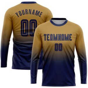 Old Gold Navy Sublimation Long Sleeve Fade&hellip;