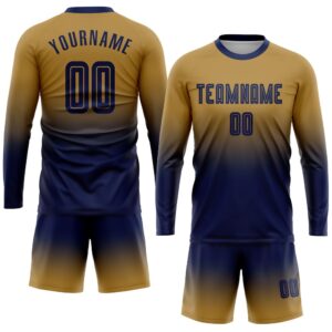 Old Gold Navy Sublimation Long Sleeve Fade Fashion Soccer Uniform Jersey Custom Team Soccer Jersey Shirt 2 ns97ky.jpg