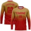 Old Gold Red Sublimation Soccer Uniform Jersey, Custom Team Soccer Jersey Shirt