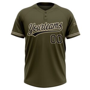 Olive Black City Cream Salute To Service Two Button Unisex Softball Jersey Custom Team Softball Jersey 2 myjweu.jpg