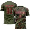 Olive Gold Sublimation Salute To Service Soccer Uniform Jersey, Custom Team Soccer Jersey Shirt