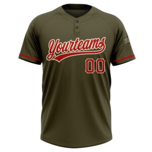 Olive Red Cream Salute To Service Two Button Unisex Softball Jersey Custom Team Softball Jersey 2 ygeb9t.jpg