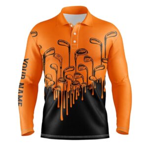 Orange And Black Halloween Golf Clubs Men s Golf Polo Shirts Custom Male Golf Attire For Men Golf Polo Shirt Golf Shirts 2 blmqs8.jpg
