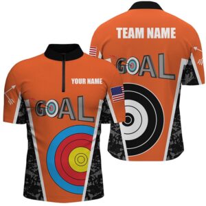 Orange Archery Goal Men Jersey Shirts, Archery&hellip;