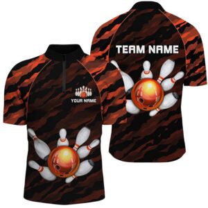Orange Camo Bowling Shirts Unisex Bowling Team&hellip;