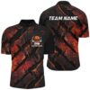 Orange Camo Bowling Shirts Unisex Bowling Team Jersey Men Women, Custom Bowling Team Jersey Shirt