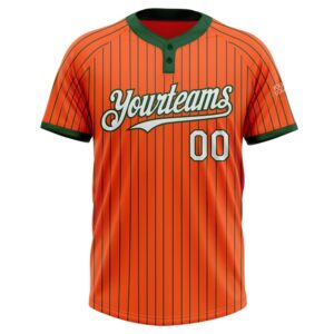 Orange Green Pinstripe White Two Button Unisex Softball Jersey Custom Team Softball Jersey 2 rk05hu.jpg