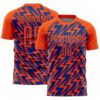 Orange Purple White Sublimation Soccer Uniform Jersey, Custom Team Soccer Jersey Shirt
