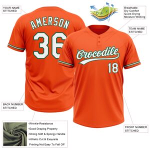 Orange White Kelly Green Two Button Unisex Softball Jersey Custom Team Softball Jersey 3 c3pkf6.jpg