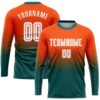 Orange White Sublimation Soccer Uniform Jersey, Custom Team Soccer Jersey Shirt