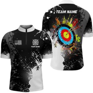Paint White Target Archery Men Polo &&hellip;