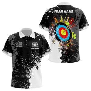 Paint White Target Archery Polo Shirts, Archery&hellip;