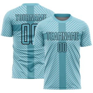 Panther Blue Black Geometric Shapes Sublimation Soccer&hellip;