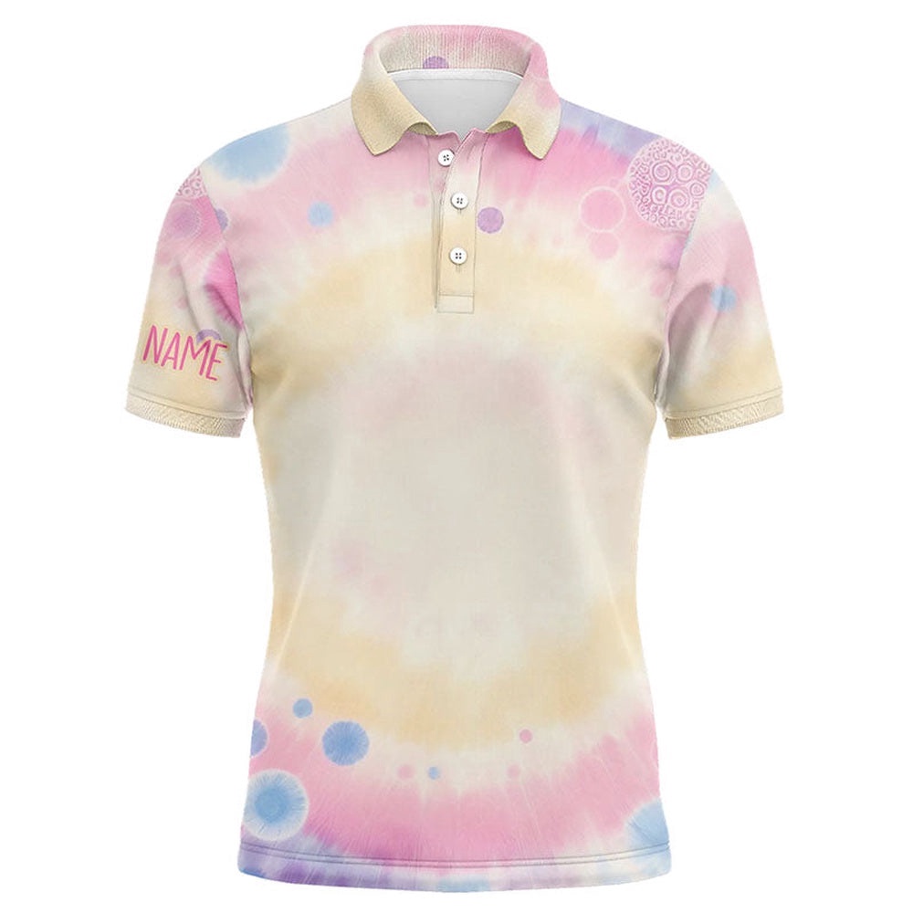 Pastel Tie Dye D Printing Men’s Golf Polo Shirts Custom Name Golf Shirts For Men Golf Gifts, Golf Polo Shirt, Golf Shirts