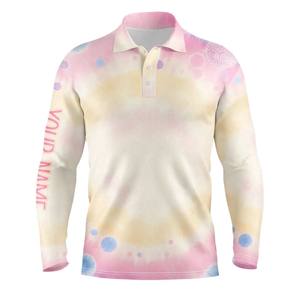 Pastel Tie Dye D Printing Men’s Golf Polo Shirts Custom Name Golf Shirts For Men Golf Gifts, Golf Polo Shirt, Golf Shirts