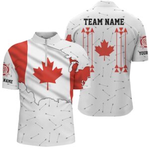 Patriotic Canada Flag Archery Men Polo &&hellip;