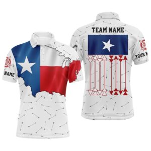 Patriotic Texas Flag Archery Men Polo Shirts&hellip;