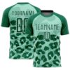 Pea Green Green Sublimation Soccer Uniform Jersey, Custom Team Soccer Jersey Shirt