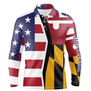 Personalized American Flag Maryland Patriot Golf White Men s Golf Polo Shirts For Men s Golf Polo Shirt Golf Shirts 2 txjoti.jpg