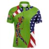 Personalized American Flag Patriot Golf Green Tropical Men’s Golf Polo Shirts Custom Golf Gifts For Men, Golf Polo Shirt, Golf Shirts