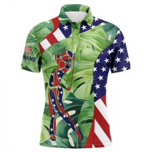 Personalized American Flag Patriot Golf Green Tropical&hellip;