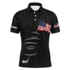 Personalized Black Halloween Pattern White Men’s Golf Polo Shirts Custom Halloween Golf Gift, Golf Polo Shirt, Golf Shirts