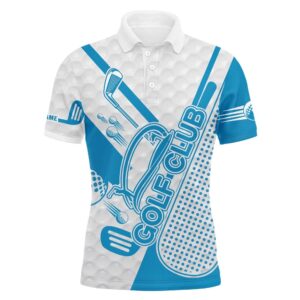 Personalized Blue Golf Club Polo Shirts Custom&hellip;