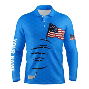 Personalized Blue Golf Polos Shirt For Men American Flag Th July Custom Name Gifts For Golf Lovers Golf Polo Shirt Golf Shirts 2 zmeq0b.jpg