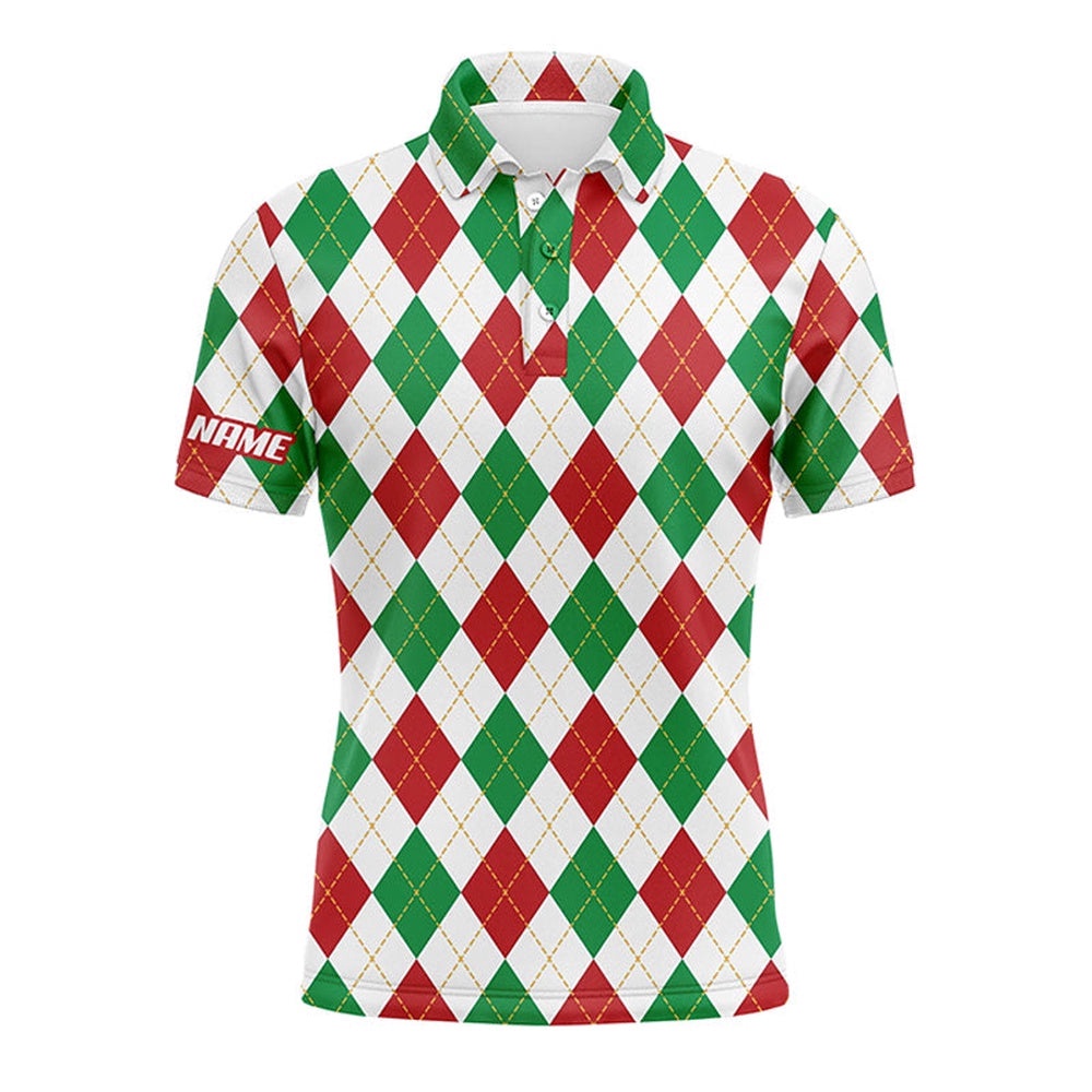 Personalized Christmas Plaid Argyle Pattern Men Golf Polo Shirts Custom Team Golf Polo Shirts, Golf Polo Shirt, Golf Shirts Personalized Christmas Plaid Argyle Pattern Men Golf Polo Shirts Custom Team Golf Polo Shirts, Golf Polo Shirt, Golf Shirts