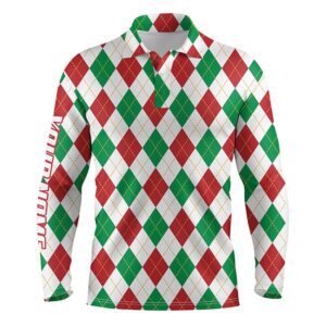 Personalized Christmas Plaid Argyle Pattern Men Golf Polo Shirts Custom Team Golf Polo Shirts Golf Polo Shirt Golf Shirts 2 m67gac.jpg