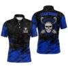 Personalized D All Over Print Skull Men’s Golf Polo Shirt Red Black Golf Shirts For Men, Golf Polo Shirt, Golf Shirts
