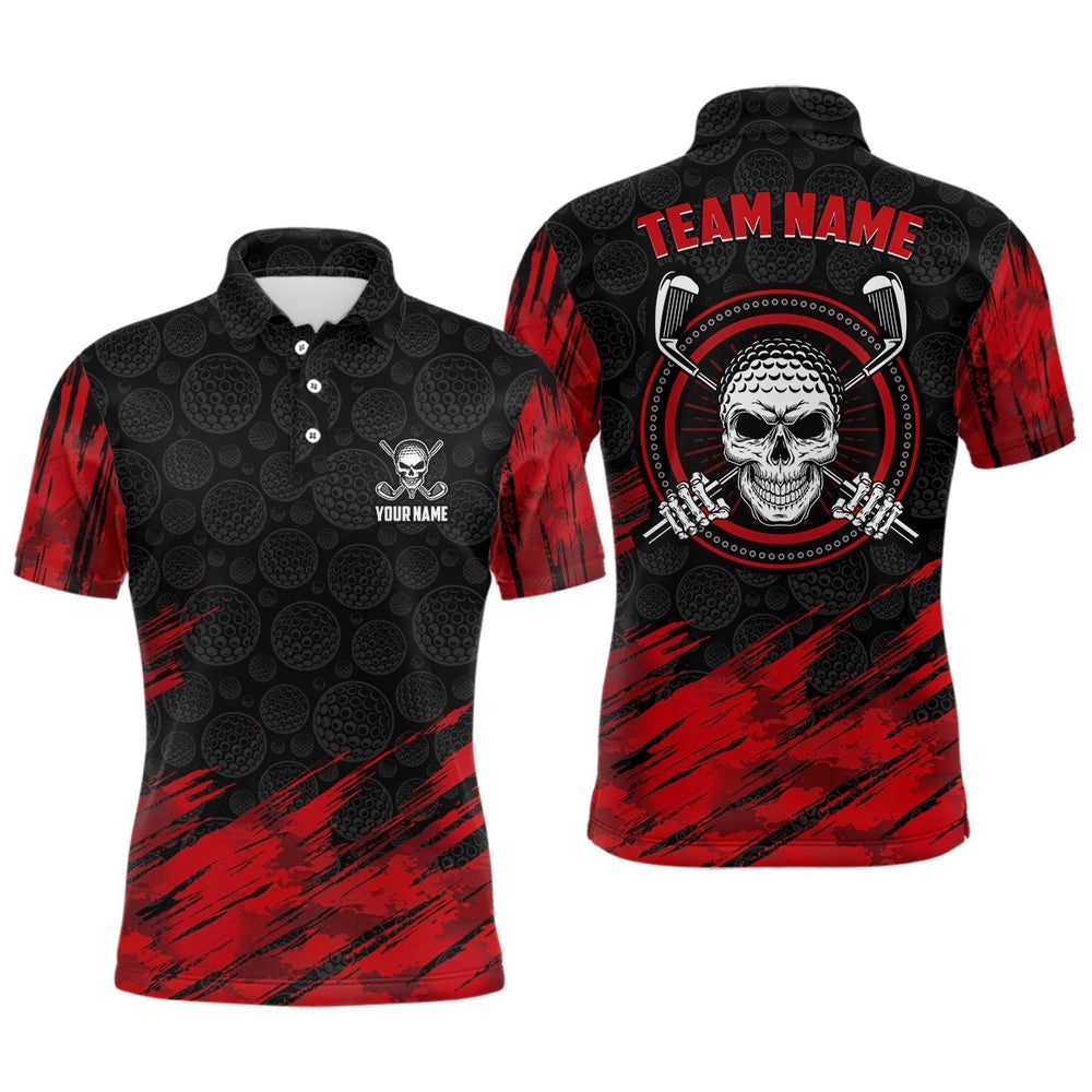 Personalized D All Over Print Skull Men’s Golf Polo Shirt Red Black Golf Shirts For Men, Golf Polo Shirt, Golf Shirts Personalized D All Over Print Skull Men’s Golf Polo Shirt Red Black Golf Shirts For Men, Golf Polo Shirt, Golf Shirts