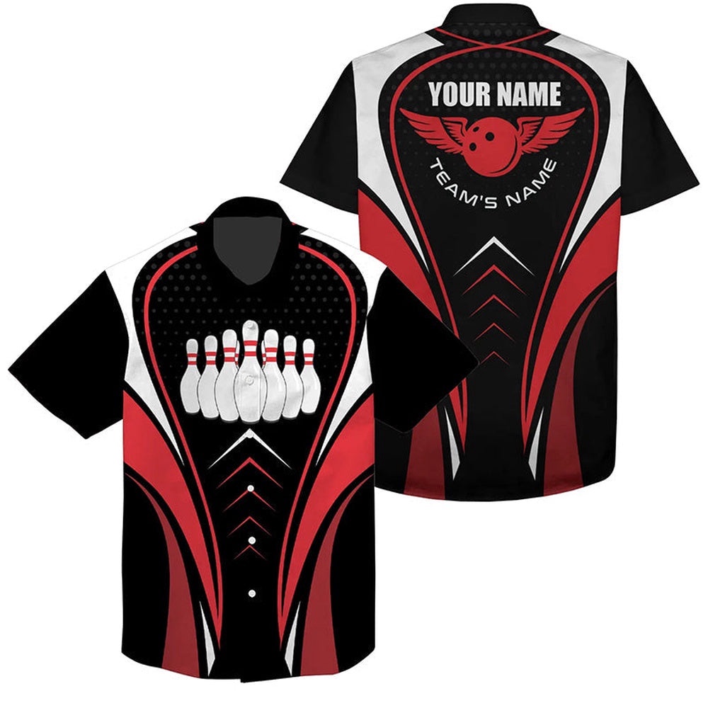 Personalized D Custom Bowling Team Shirts, Custom Team Bowling Hawaiian Shirt Personalized D Custom Bowling Team Shirts, Custom Team Bowling Hawaiian Shirt