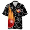 Personalized Flame Custom Bowling Team Shirts, Custom Team Bowling Hawaiian Shirt Personalized Flame Custom Bowling Team Shirts, Custom Team Bowling Hawaiian Shirt