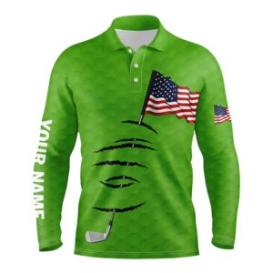 Personalized Green Golf Polos Shirt For Men American Flag Th July Custom Name Gifts For Golf Lovers Golf Polo Shirt Golf Shirts 2 ezkrau.jpg