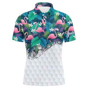 Personalized Green Tropical Colorful Flamingo Pattern Men’s&hellip;