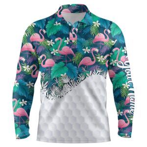 Personalized Green Tropical Colorful Flamingo Pattern Men s Golf Polo Shirts Best Men s Golf Wears Golf Polo Shirt Golf Shirts 2 lw84kw.jpg