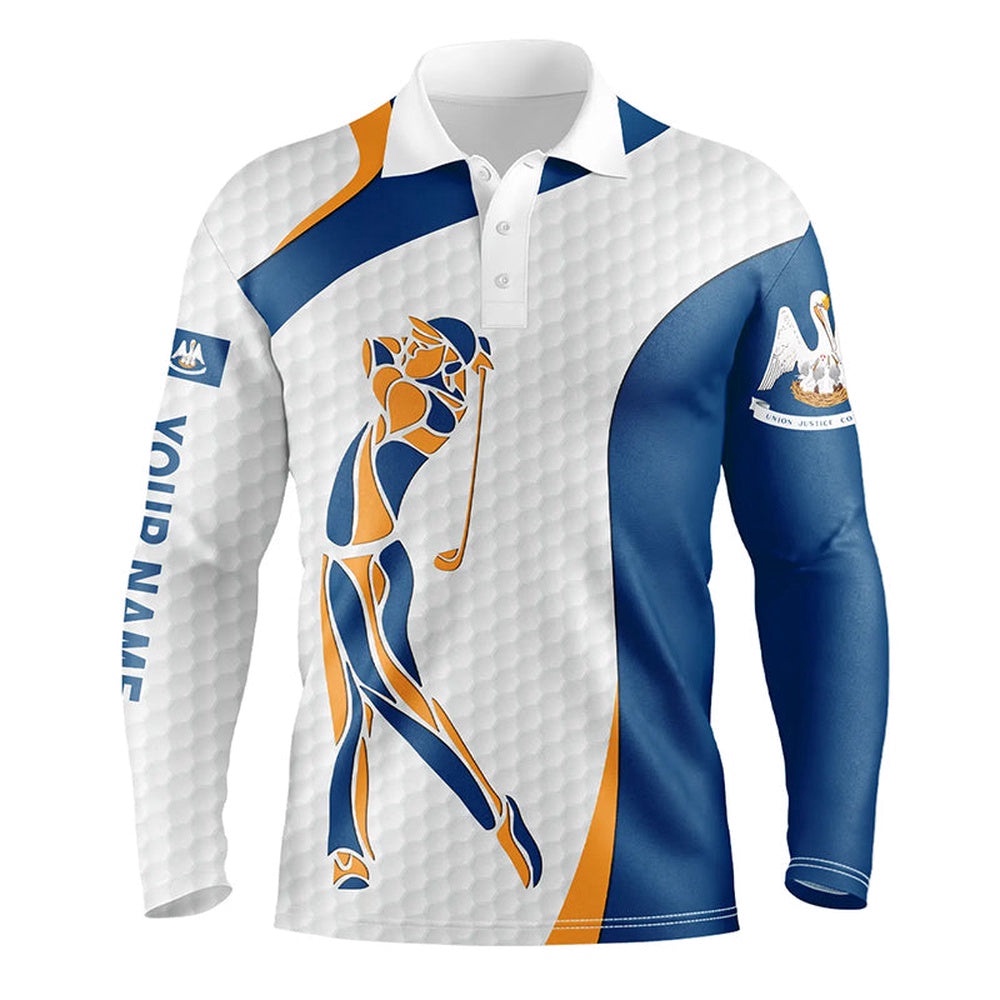 Personalized Louisiana Flag Patriot Golf White Men’s Golf Polo Shirts Custom Name Golf Gifts For Men, Golf Polo Shirt, Golf Shirts Personalized Louisiana Flag Patriot Golf White Men’s Golf Polo Shirts Custom Name Golf Gifts For Men, Golf Polo Shirt, Golf Shirts