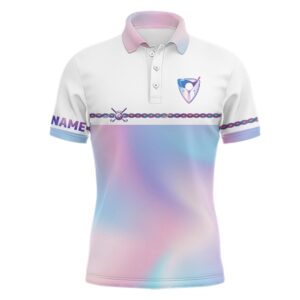 Personalized Men’s Golf Polo Shirt Custom Gradient&hellip;