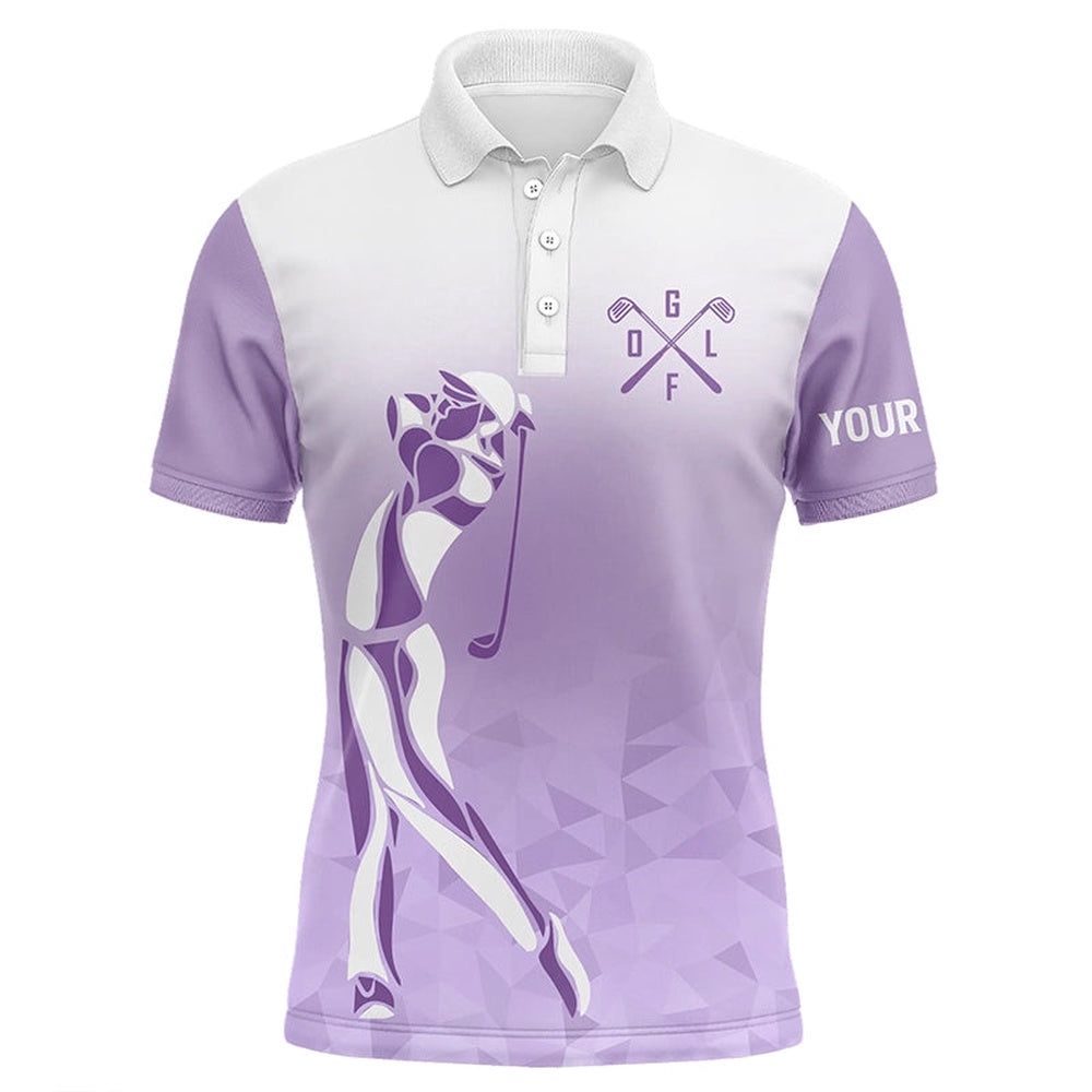 Personalized Purple And White Men’s Custom Golf Gifts For Men’s, Golf Polo Shirt, Golf Shirts Personalized Purple And White Men’s Custom Golf Gifts For Men’s, Golf Polo Shirt, Golf Shirts