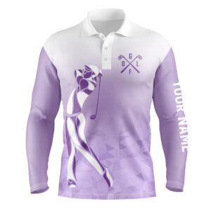 Personalized Purple And White Men s Custom Golf Gifts For Men s Golf Polo Shirt Golf Shirts 2 mq1eod.jpg