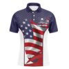 Personalized Red, White And Blue Stars Men’s Golf Polos Shirts, Custom Golf Apparel For Men’s, Golf Polo Shirt, Golf Shirts