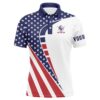Personalized Red, White And Blue Golf Polos Shirts For Men’s Custom Texas Flag Patriot Golf Wears, Golf Polo Shirt, Golf Shirts