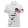 Personalized White Golf Clubs Polos Shirt For Men American Flag Th July Patriotic Men’s Golf Tops, Golf Polo Shirt, Golf Shirts
