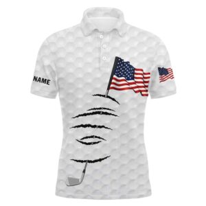 Personalized White Golf Polos Shirt For Men&hellip;