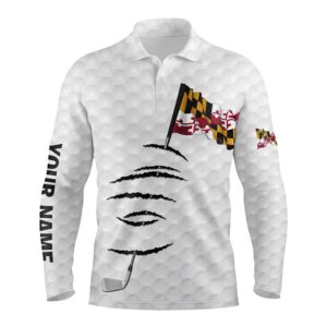 Personalized White Golf Polos Shirt For Men Maryland Flag Patriotic Custom Name Gifts For Golf Lovers Golf Polo Shirt Golf Shirts 2 esu07m.jpg